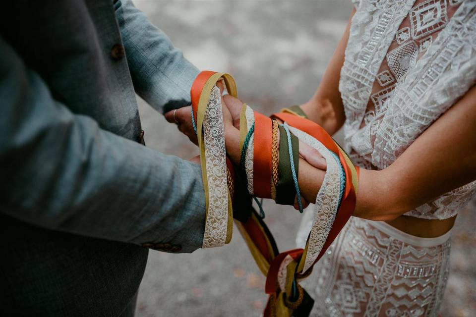 Handfasting ribbons and cords