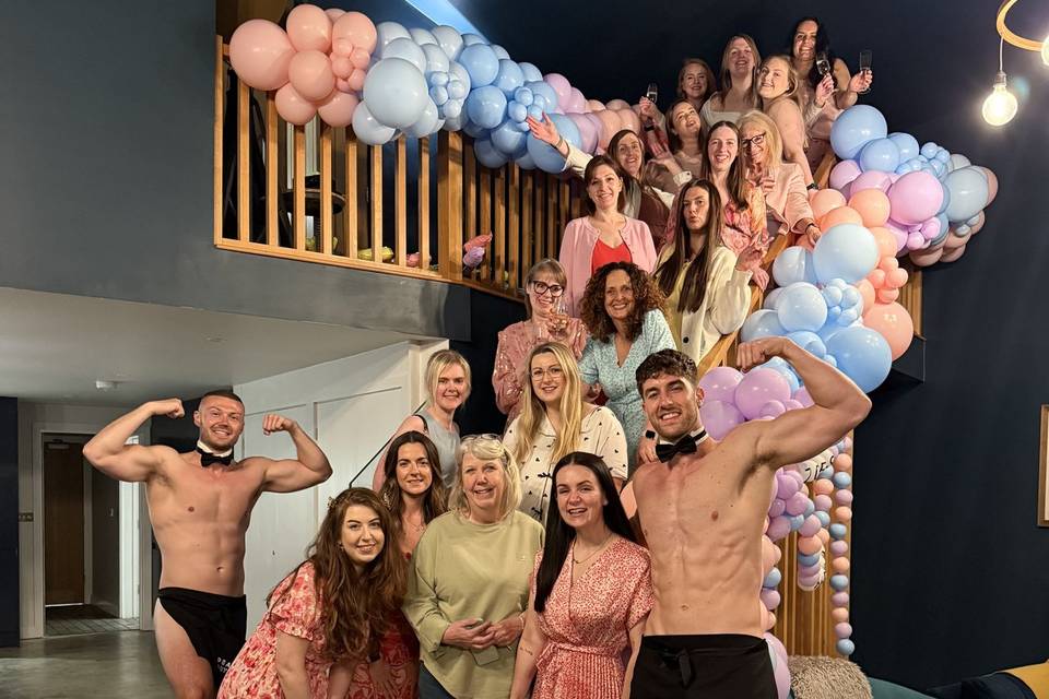 Indoor hen party celebration