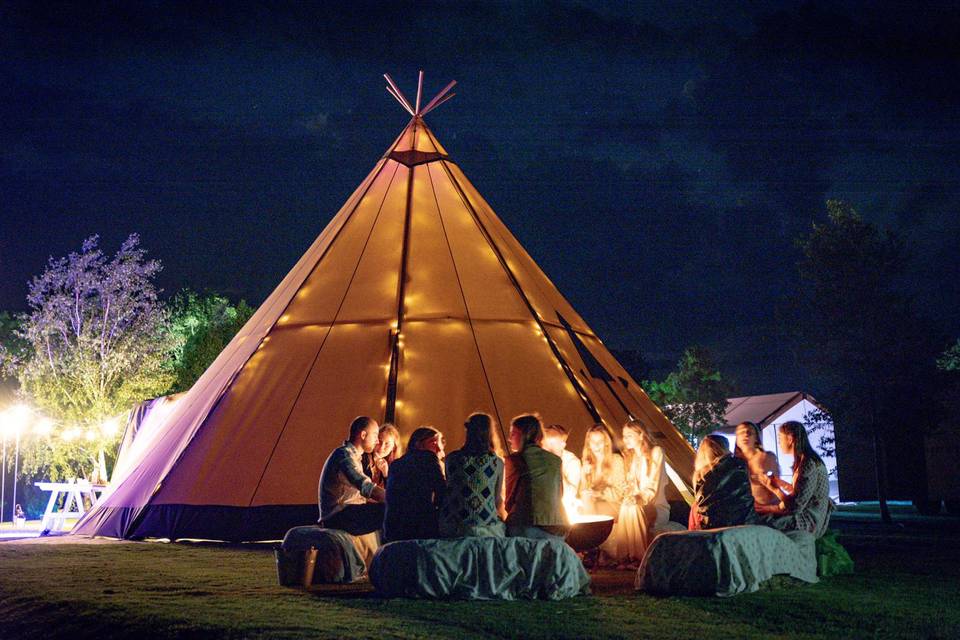 Tipis by Night