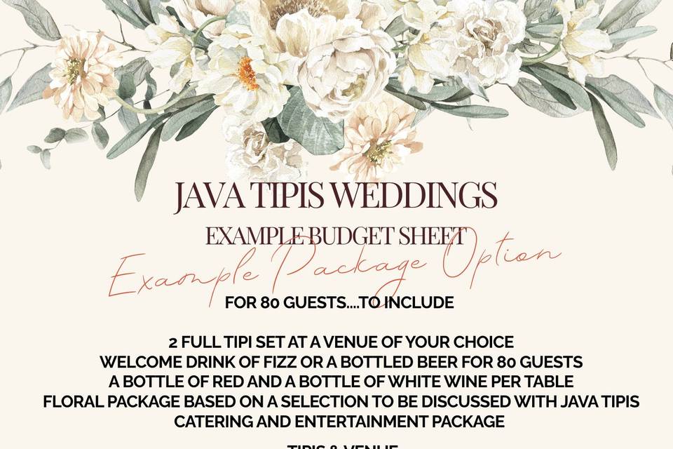 Your venue Eg, package 1 of 3