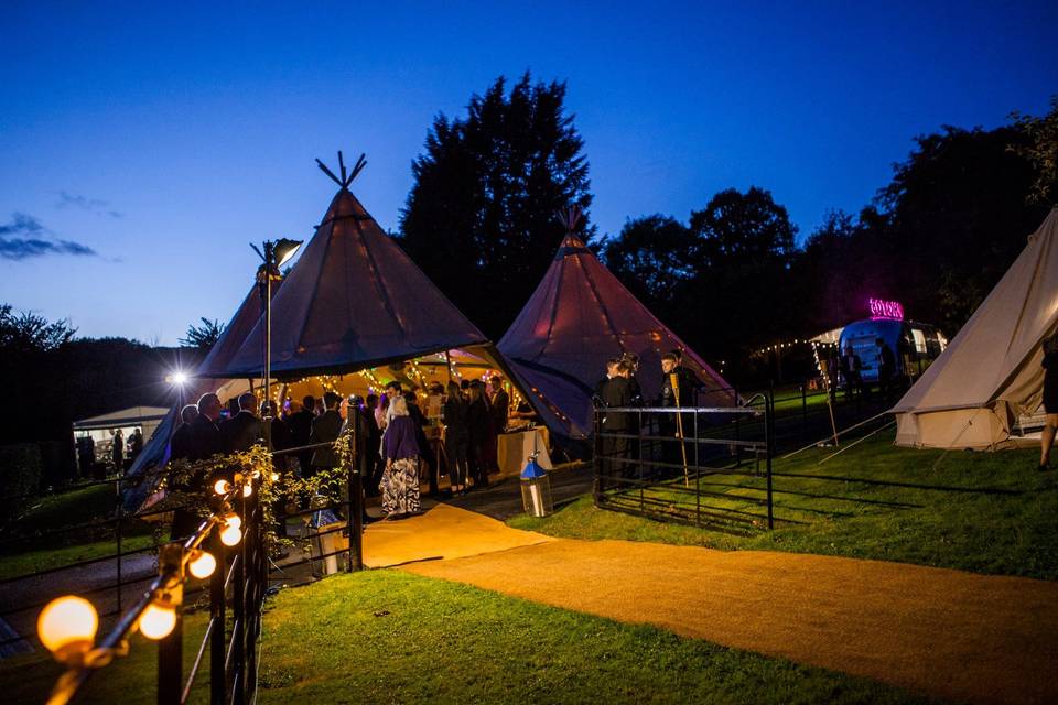 Tipis & Festoon Lighting