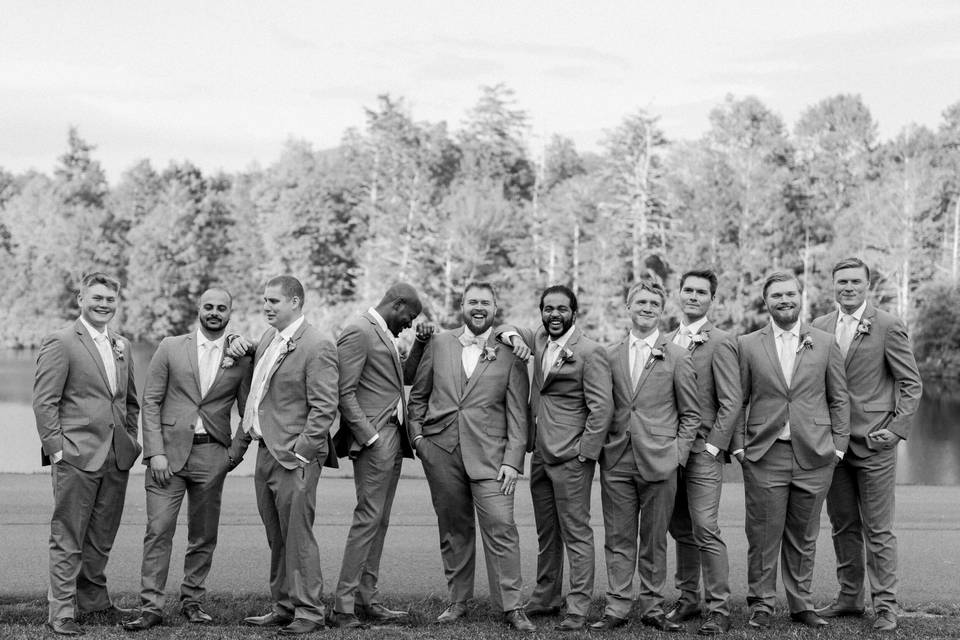 Groom and his men