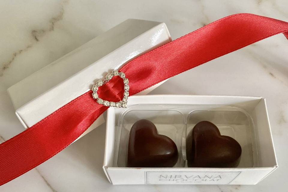 Dark Belgian chocolate favours