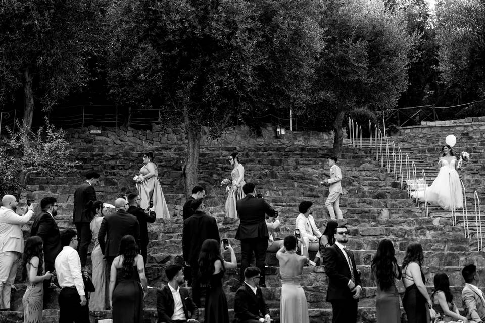 Civil ceremony in amphitheater