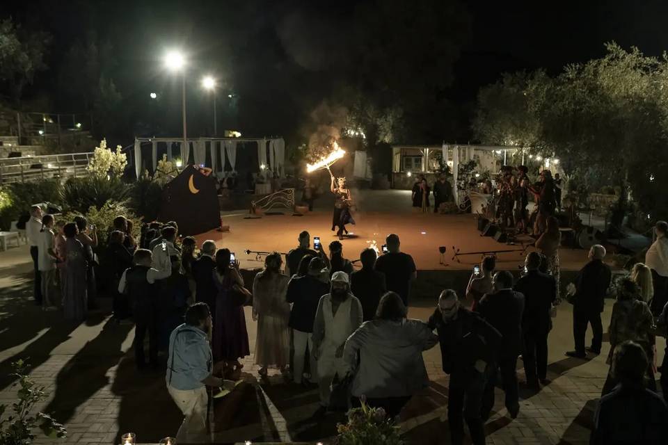 Fire performances in the amph