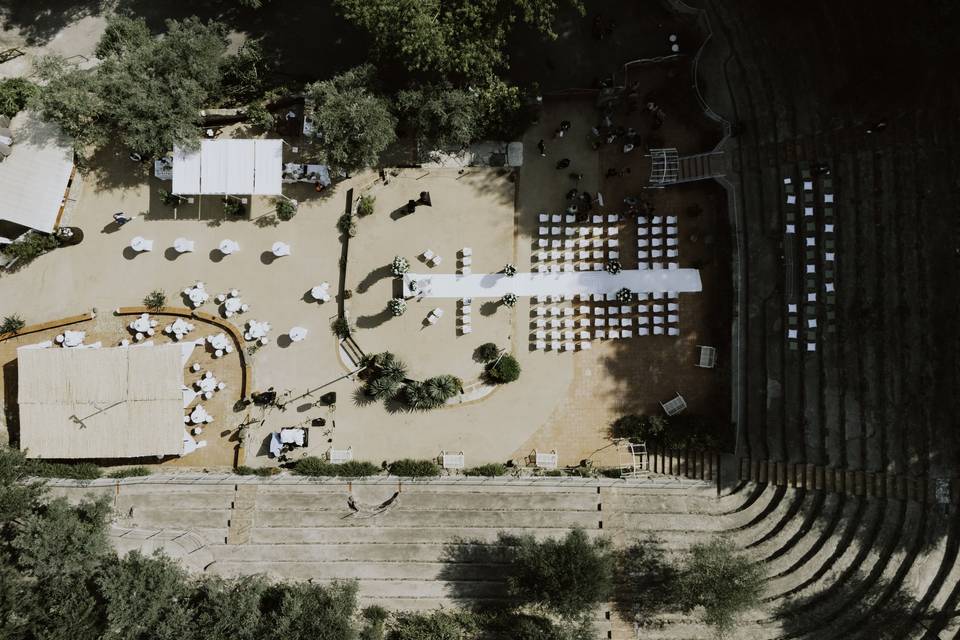 Civil ceremony in amphitheater