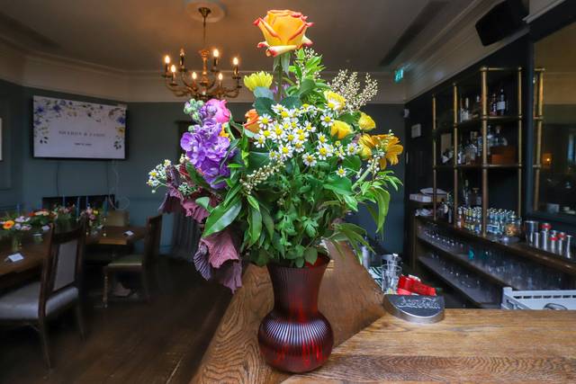 Bar area flowers