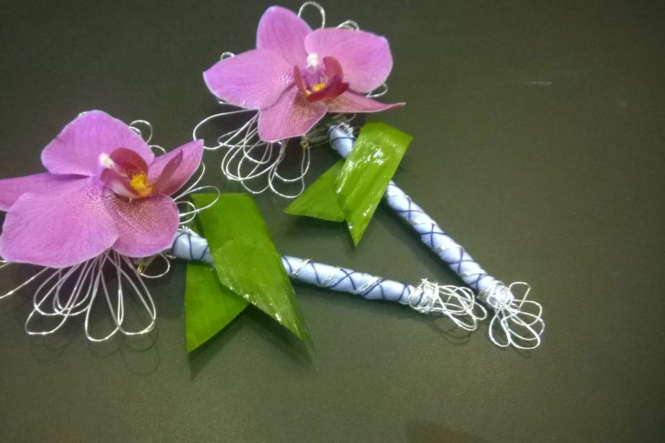 Orchid buttonhole