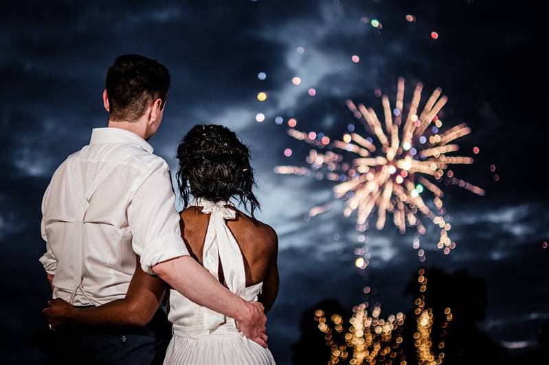 Bride & Groom fireworks