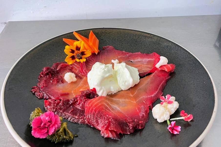 Beetroot Cured Salmon