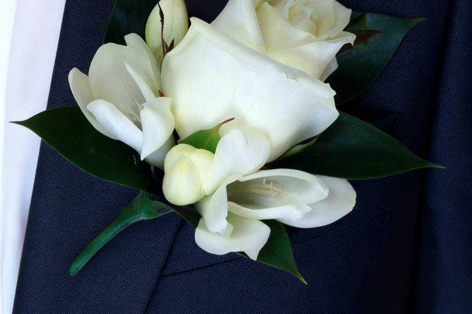 Rose & Freesia Buttonhole