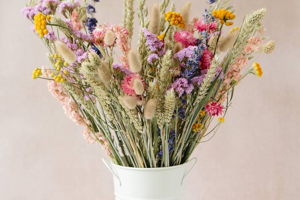 Vibrant bouquet in vase