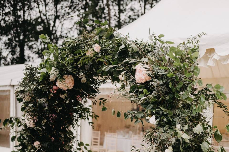 Entrance floral arch