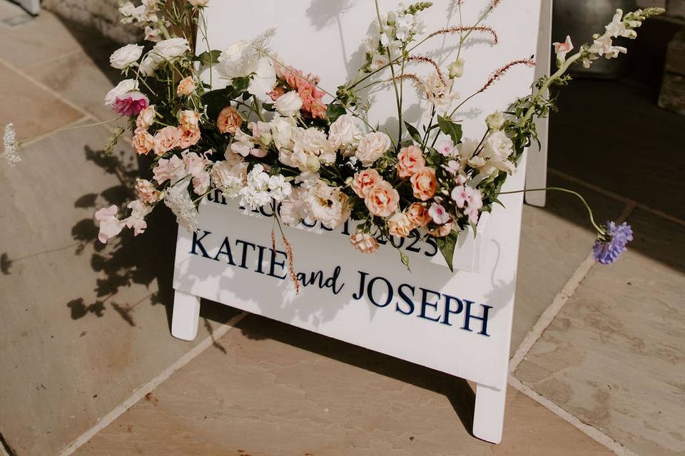 Welcome florals Eden Barn