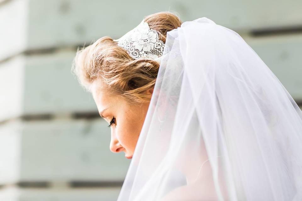 Bride closeup
