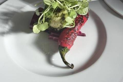 Burrata, scorched chili