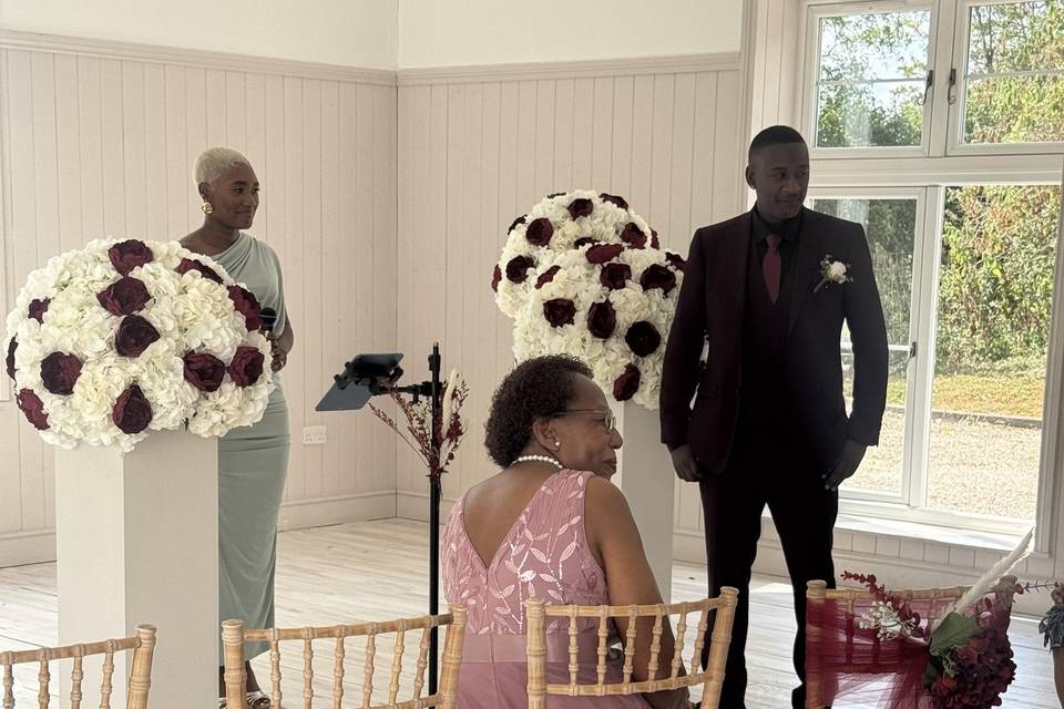 Waiting for his bride