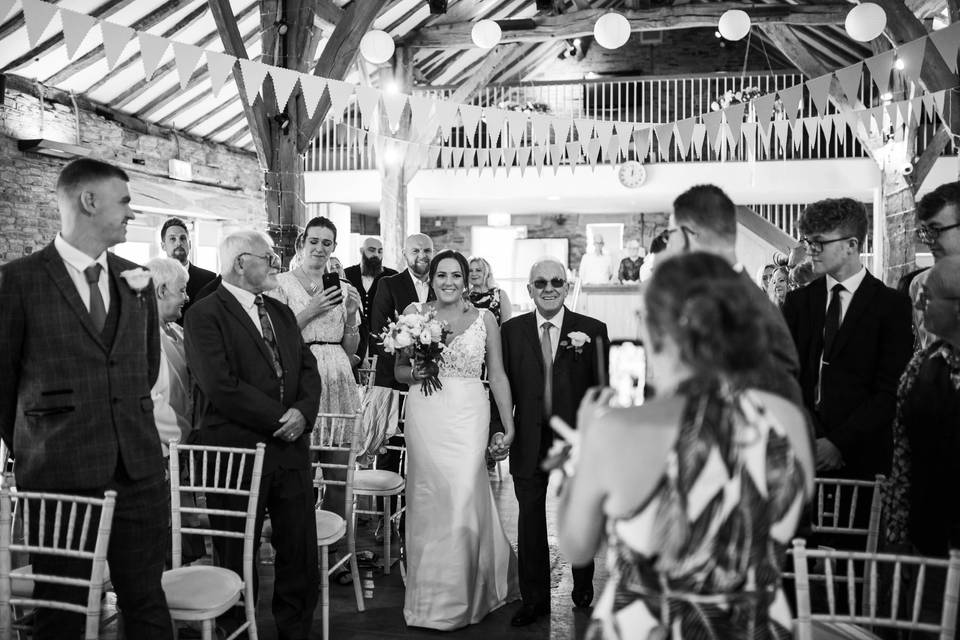Walking down the aisle