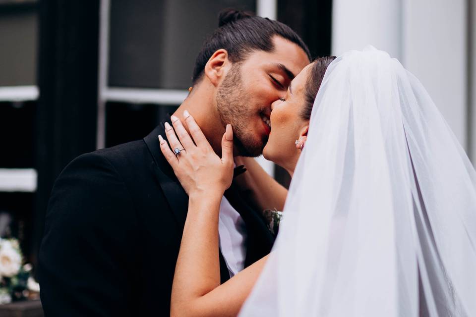 Bride and groom portrait