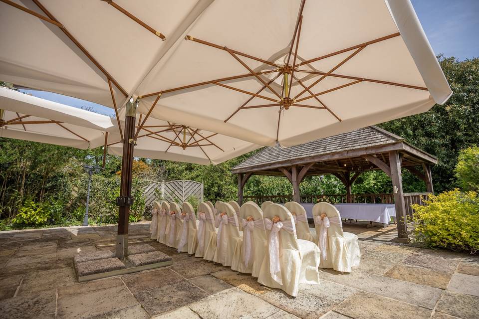 Covered outdoor ceremony