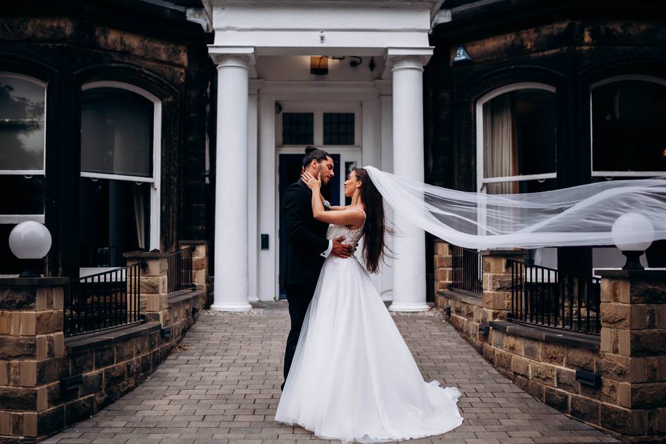 Bride and groom portrait