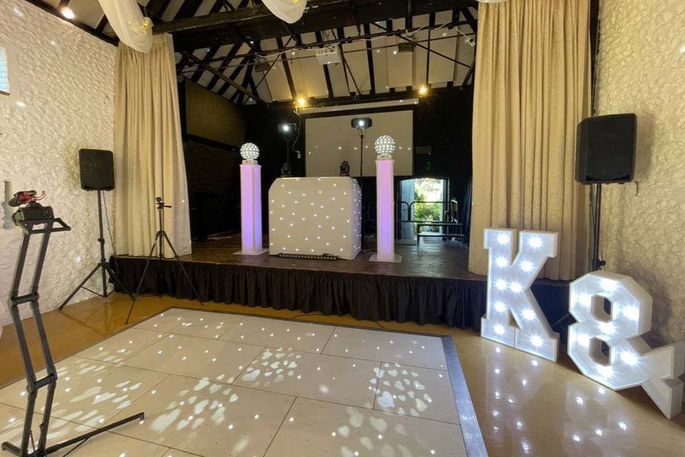 Dance floor and letter hire