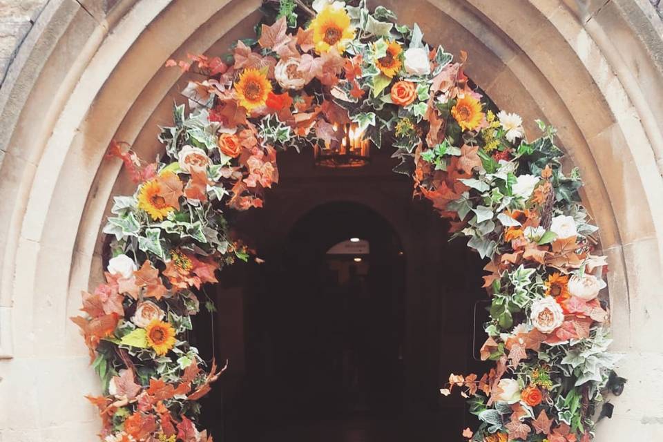 Archway floral display