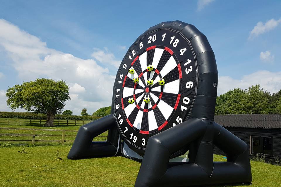 Inflatable football dartboard