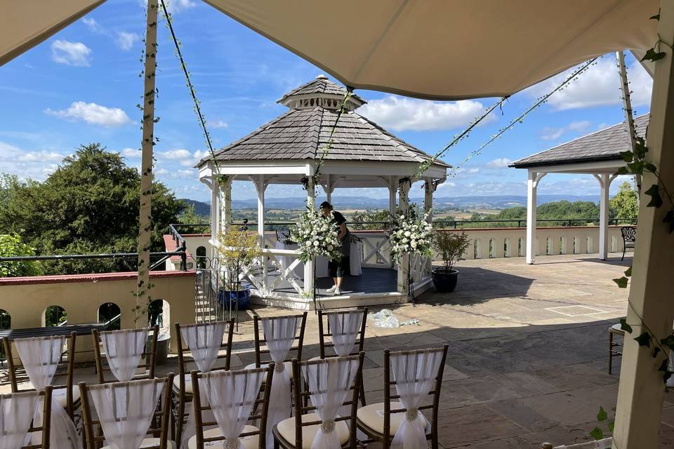 Outdoor ceremony area