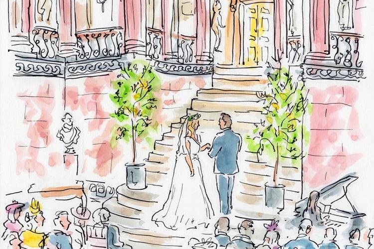 Wedding ceremony illustration