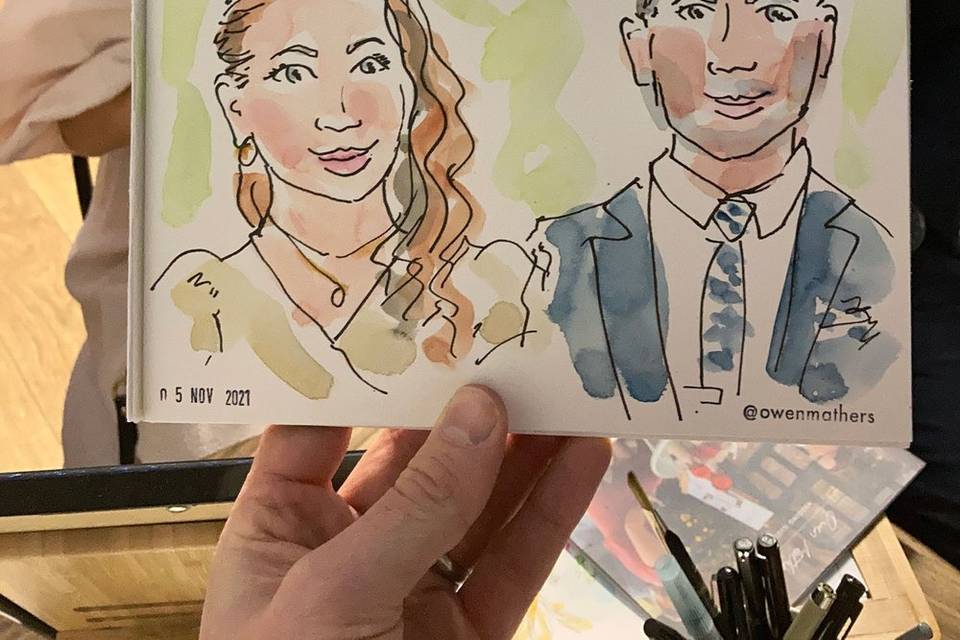 Live guest couple portrait