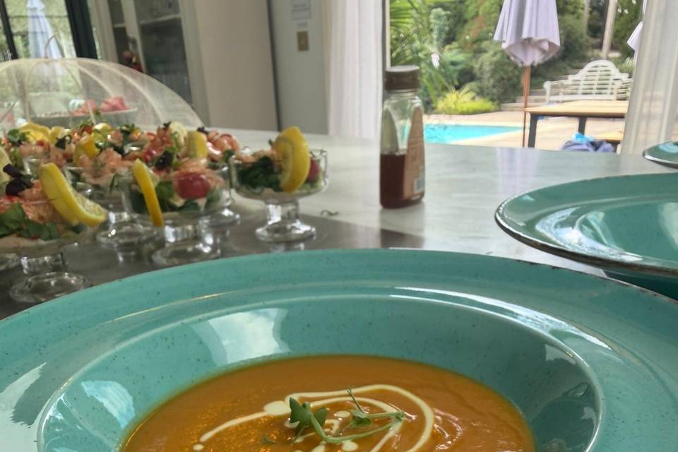 Sweet Pot and butternut soup