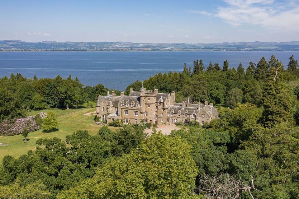 Above view of the castle