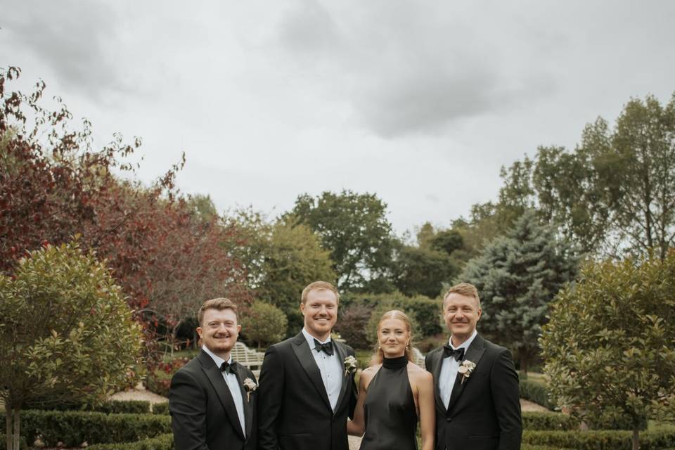 Groom and grooms party