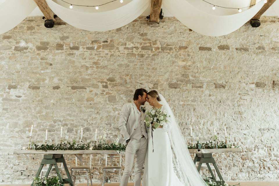 Beautiful drapes in the barn