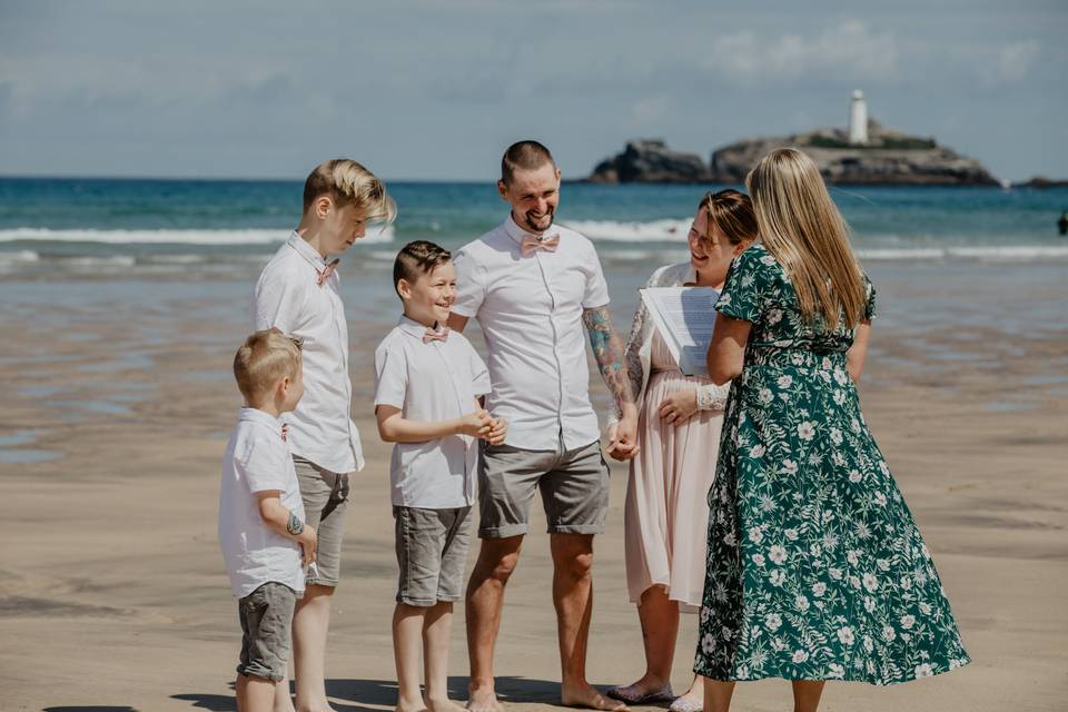 Renewal of vows at Godrevy