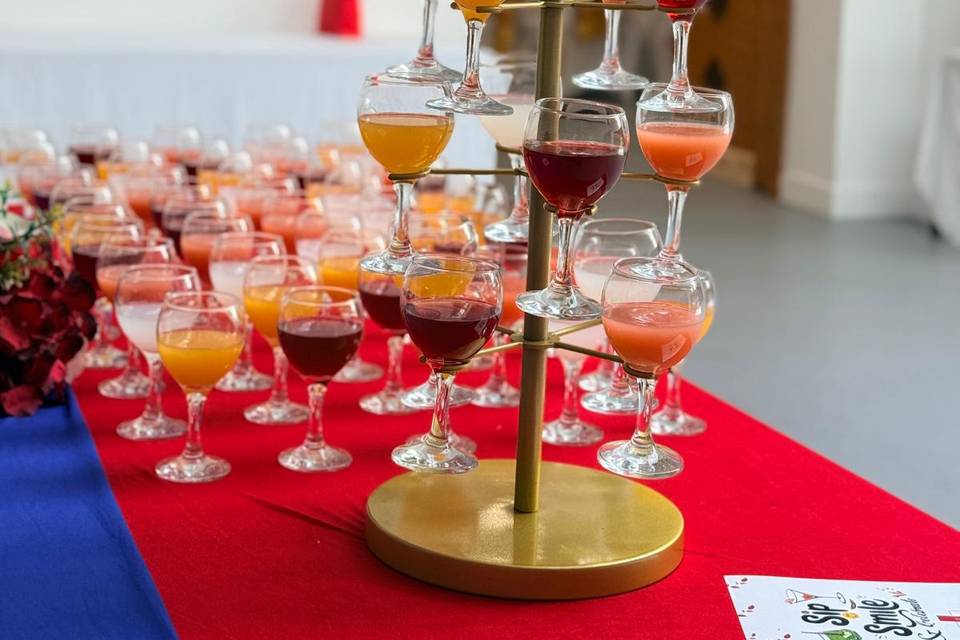 Sample welcome drinks