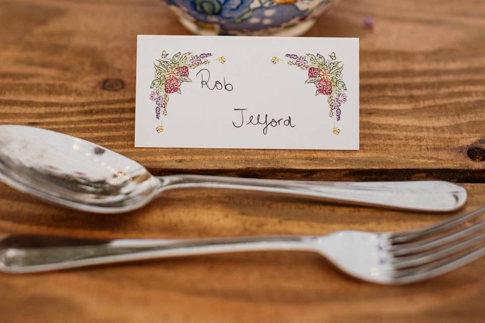 Customisable place cards