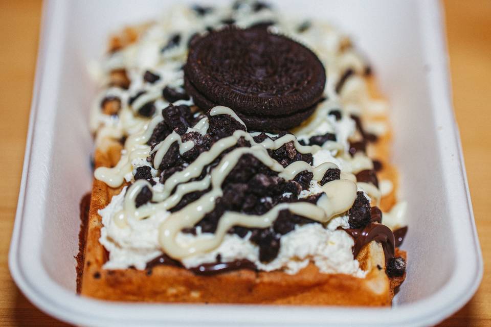 Cookies and cream waffle