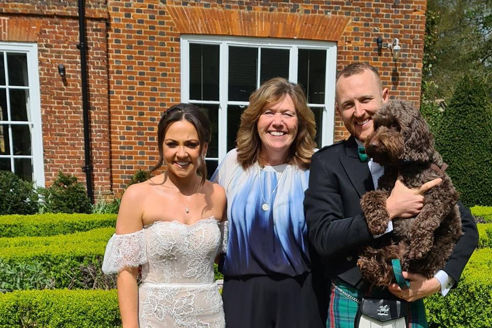 A fur baby ring bearer