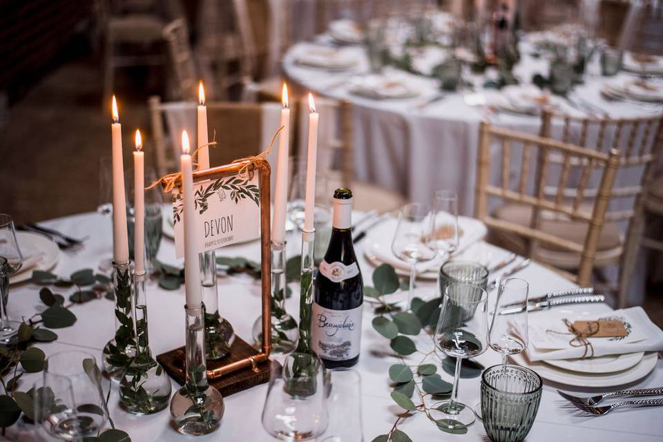 Rustic elegance tablescape