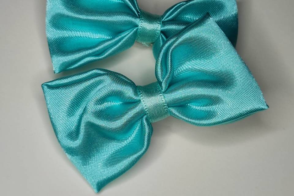 Blue mini silk bows