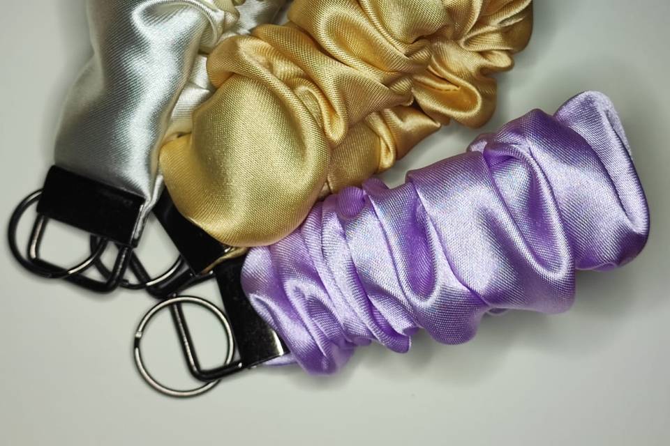 Satin silk keychain