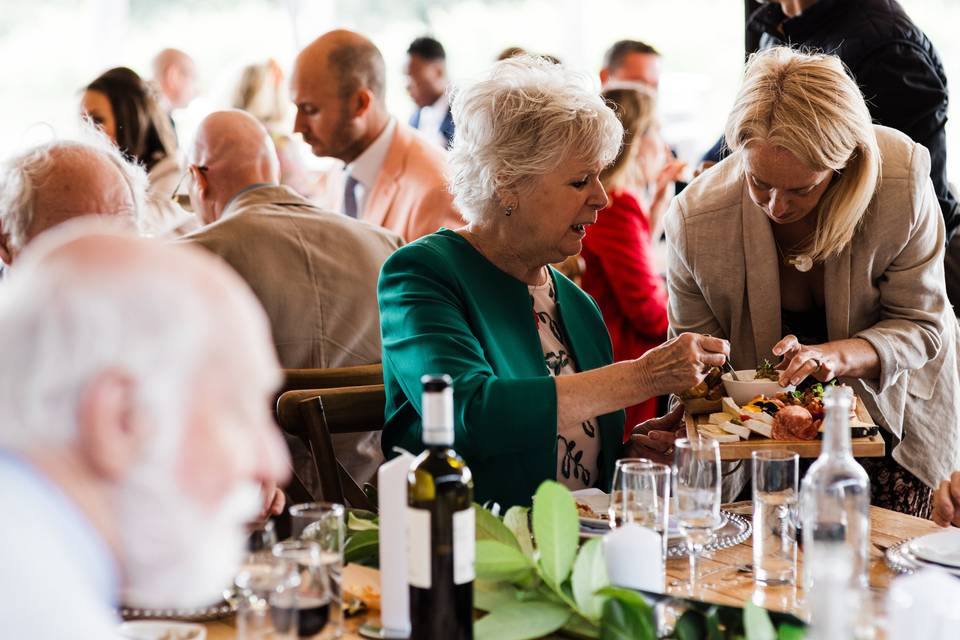 Wedding Sharing food