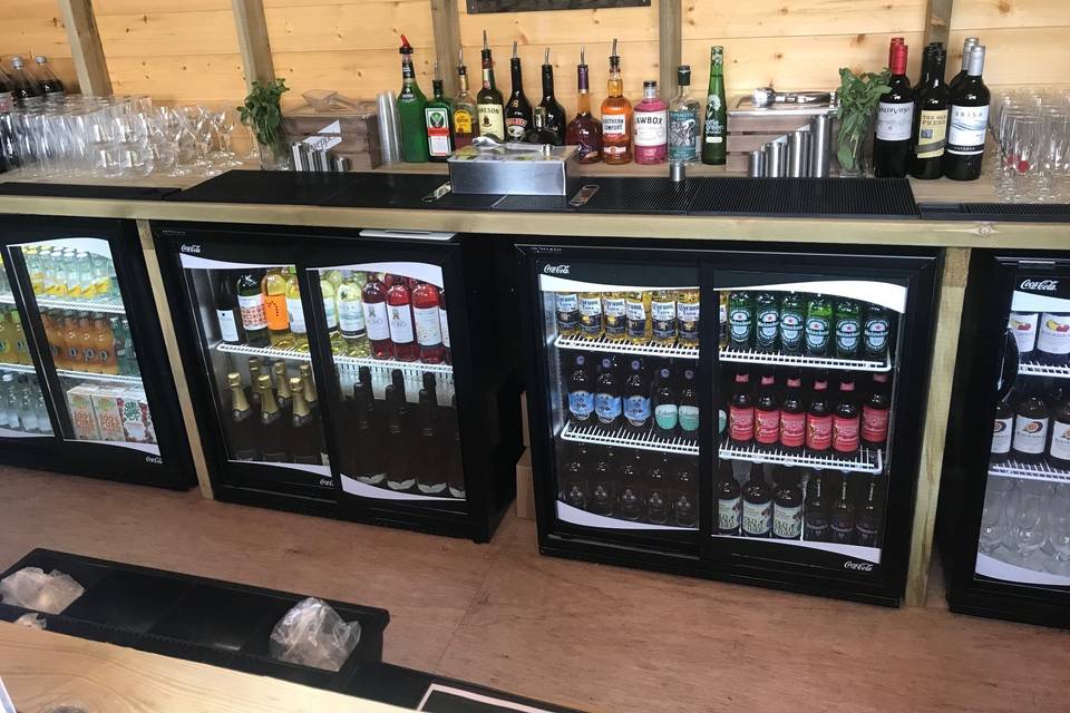 Well stocked bar