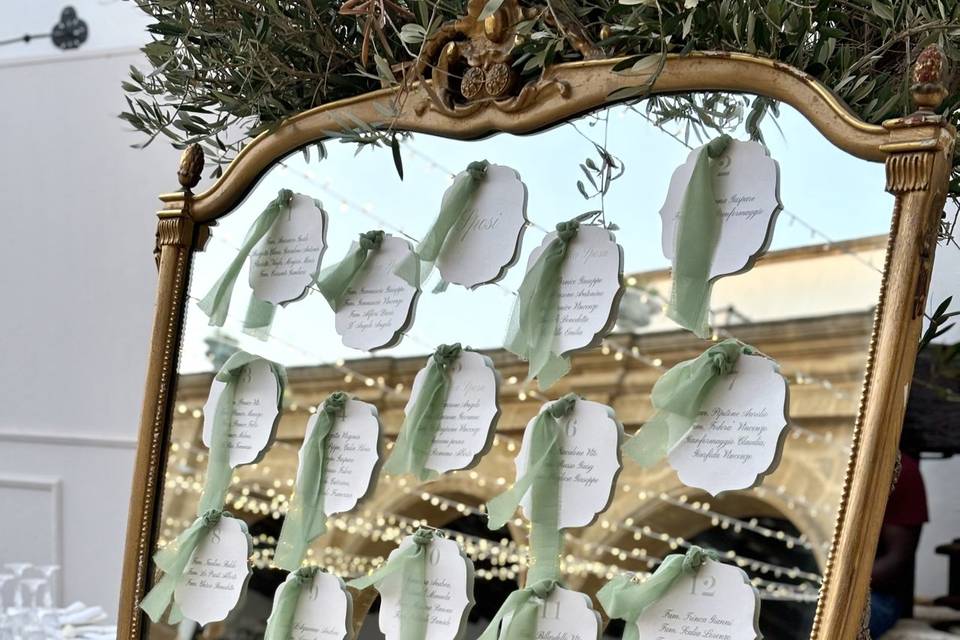 Old mirror table de marriage