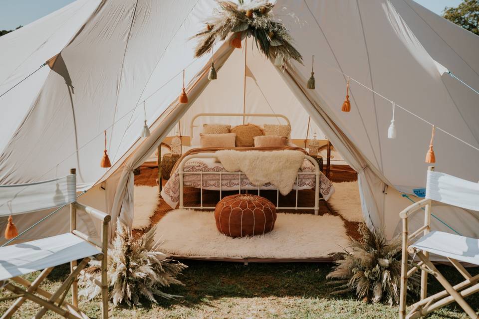 Boho honeymoon tent