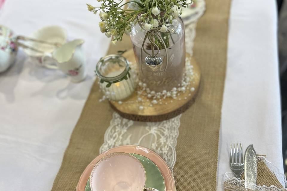 Simply rustic China hire