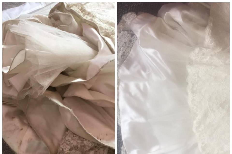 Transformed wedding gown