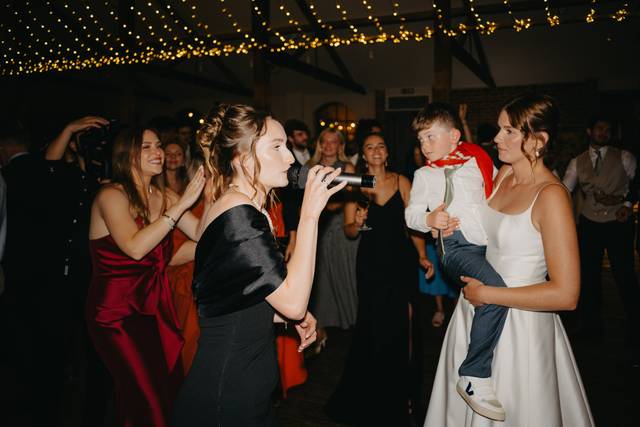 Singing at a first dance